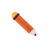 orange pencil design free vector 1